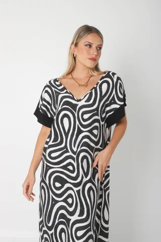 Vestido DOMINIQUE MAREAS LINO GUK70143-1 - Vista 6