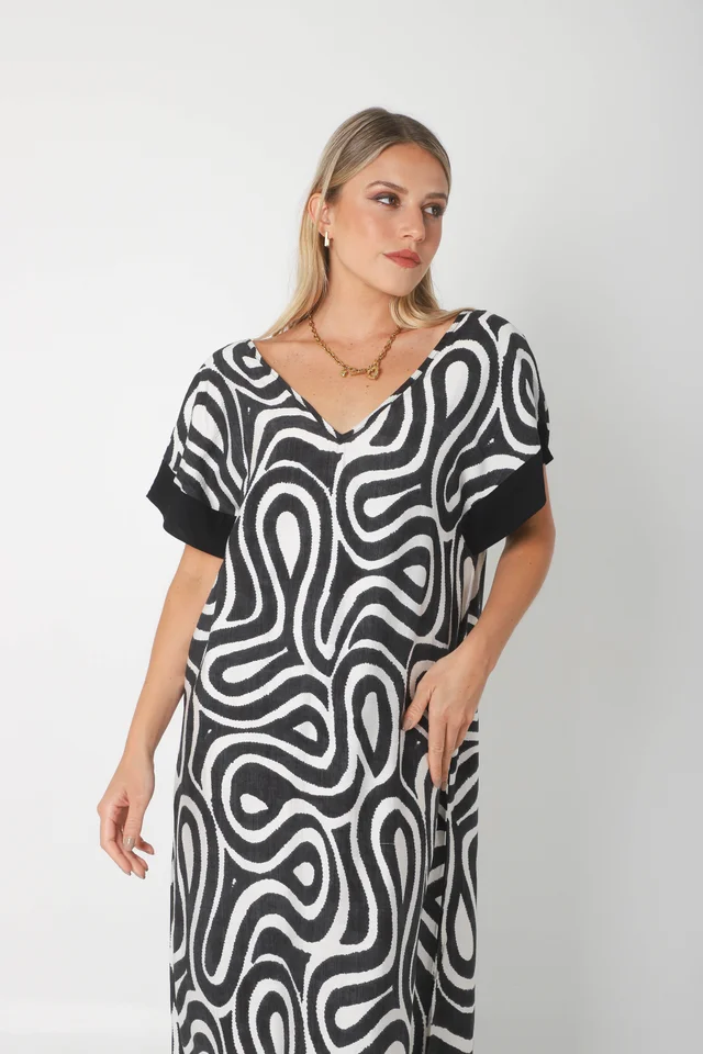 Vestido DOMINIQUE MAREAS LINO GUK70143-1