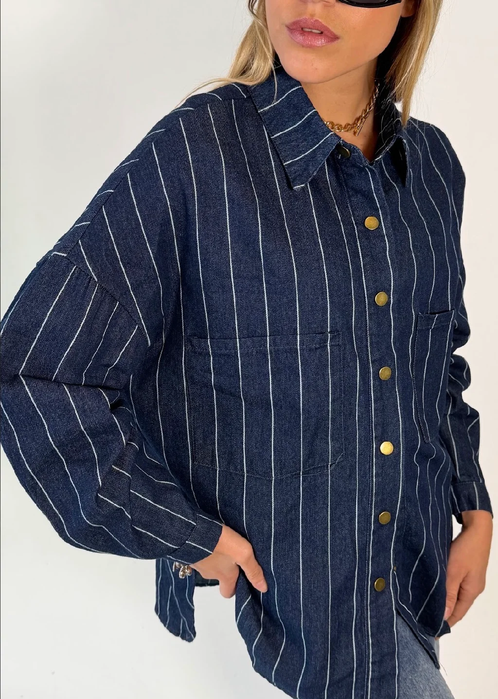 Camisaco VANITY Denim Rayado GU 70273