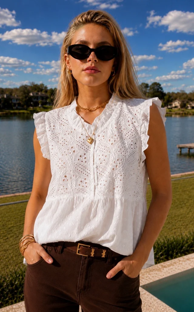 Blusa YUKI Broderie Bordada GU70210
