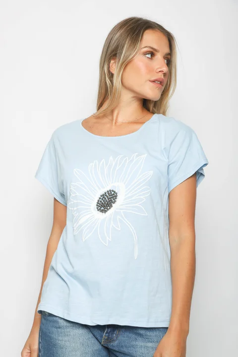Blusa SUASI Lino c/ Piedras GU70104
