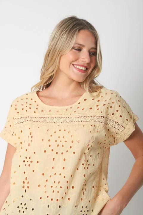 Blusa NADINE Broderie Bordada GUK70203