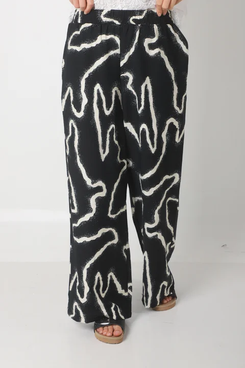 Palazzo CAMBODIA de Lino estampado c/ Bolsillo GUK70151-1