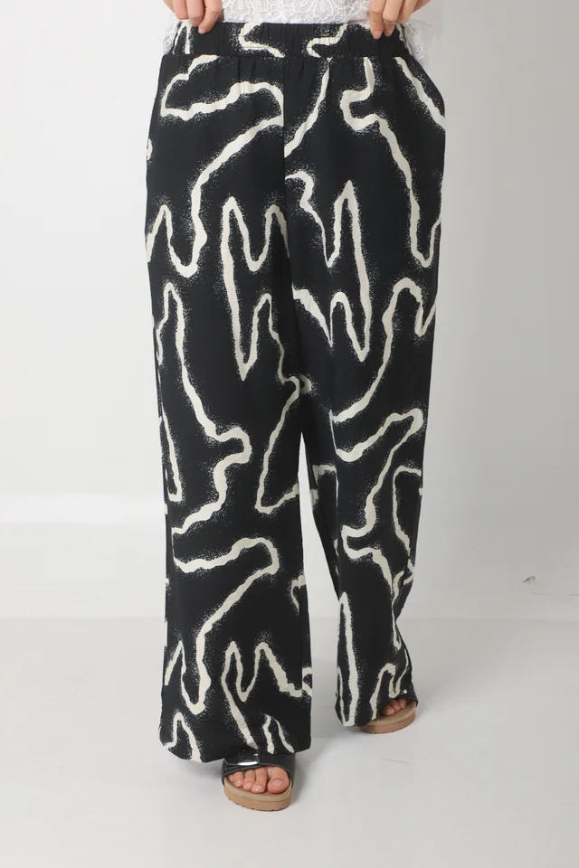 Palazzo CAMBODIA de Lino estampado c/ Bolsillo GUK70151-1