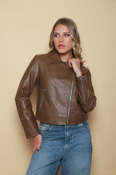 Campera Cartney Cruzada Eco Cuero GU78304