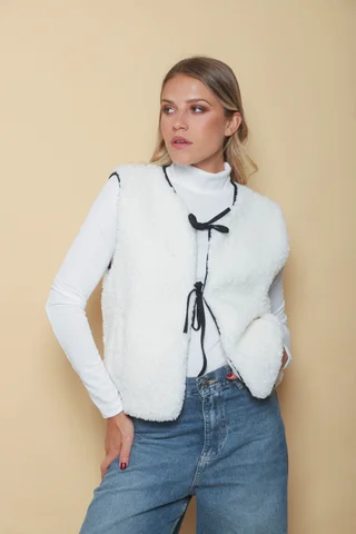 Chaleco Swiss Corderito c/ Tiras y Bolsillos GUK70068 - Vista 3