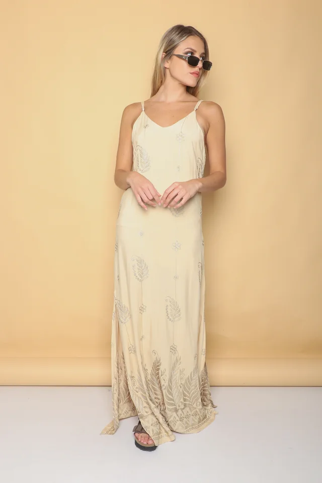 Vestido MARGARIE Lino Bordado GUK70142-1