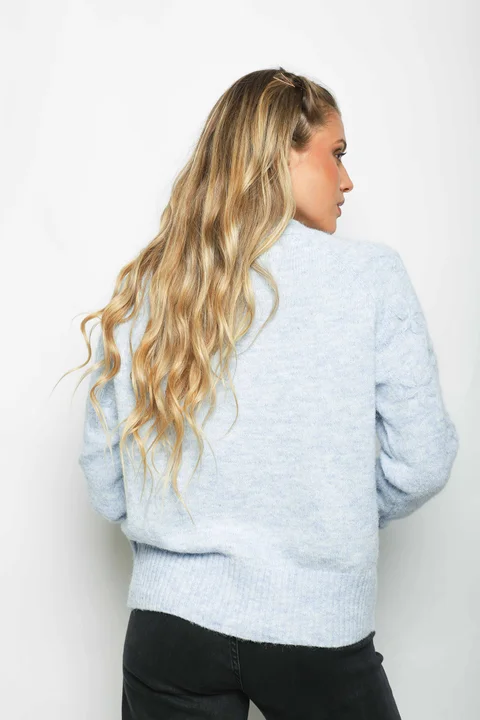 Sweater KRISTAL Mohair bordado FLORES GUL807