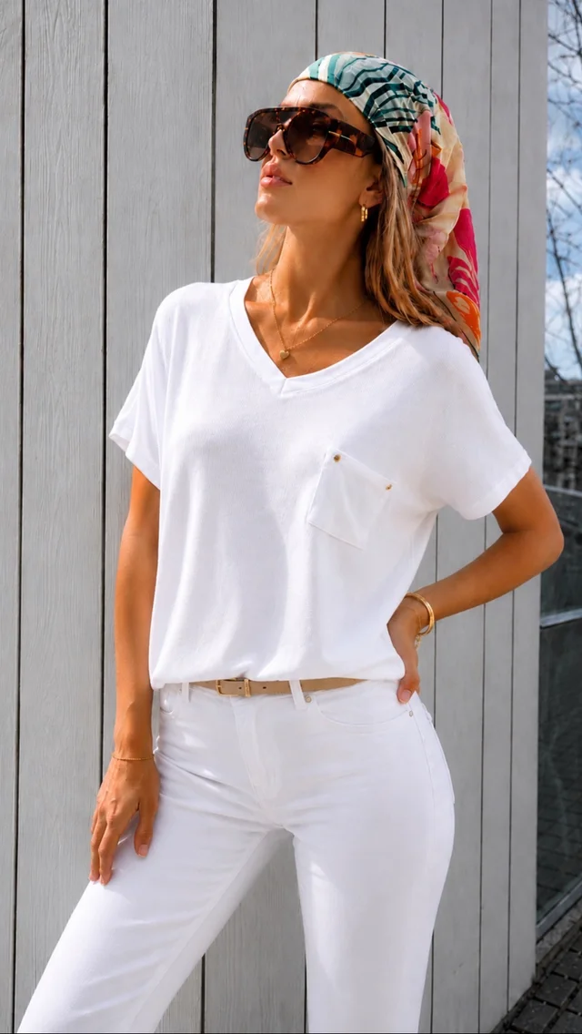 Remera Ancha Morley Siney Con Bolsillo