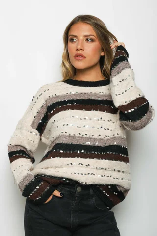 Sweater ADIGIO c/lentejuelas GUL831 - Vista 4