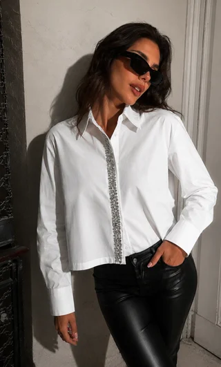 Camisa Bijou con Piedras GUK70059 - Vista 2