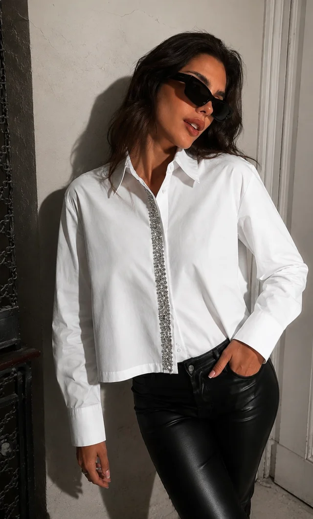 Camisa Bijou con Piedras GUK70059