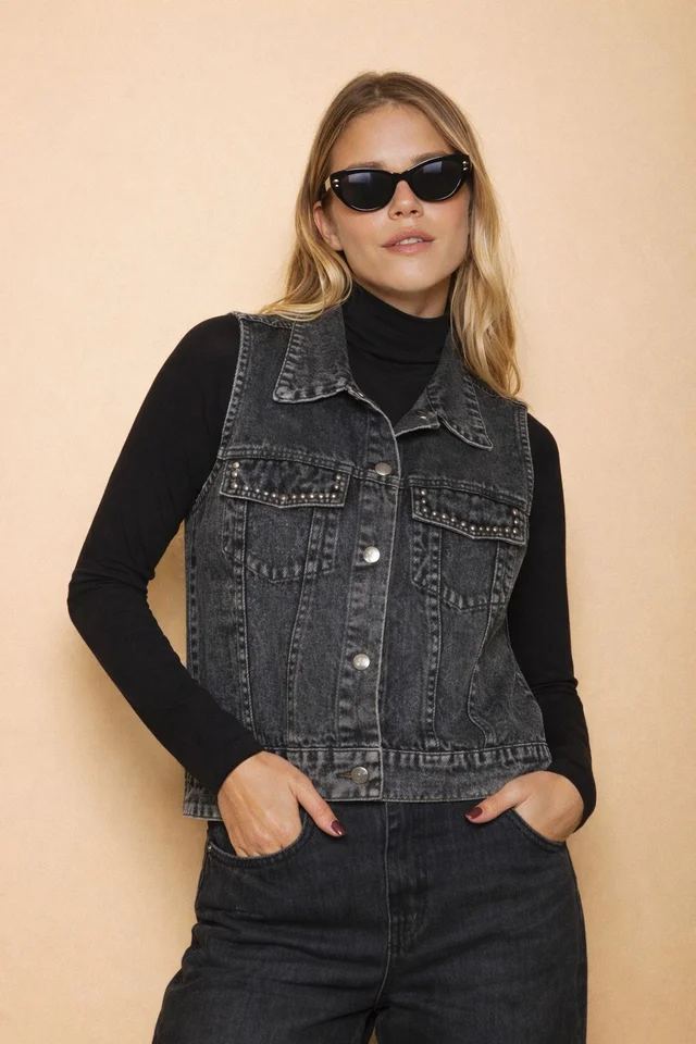 Chaleco Jean LIBI c/ Tachas GUK70102