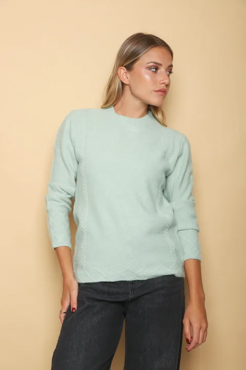 Sweater REINA Panal con Trenzas 0722