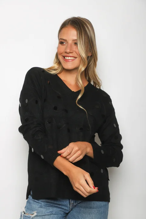 Sweater PELICAN Bremer c/ Bordado y Aplique GUL678