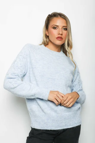 Sweater KRISTAL Mohair bordado FLORES GUL807 - Vista 5