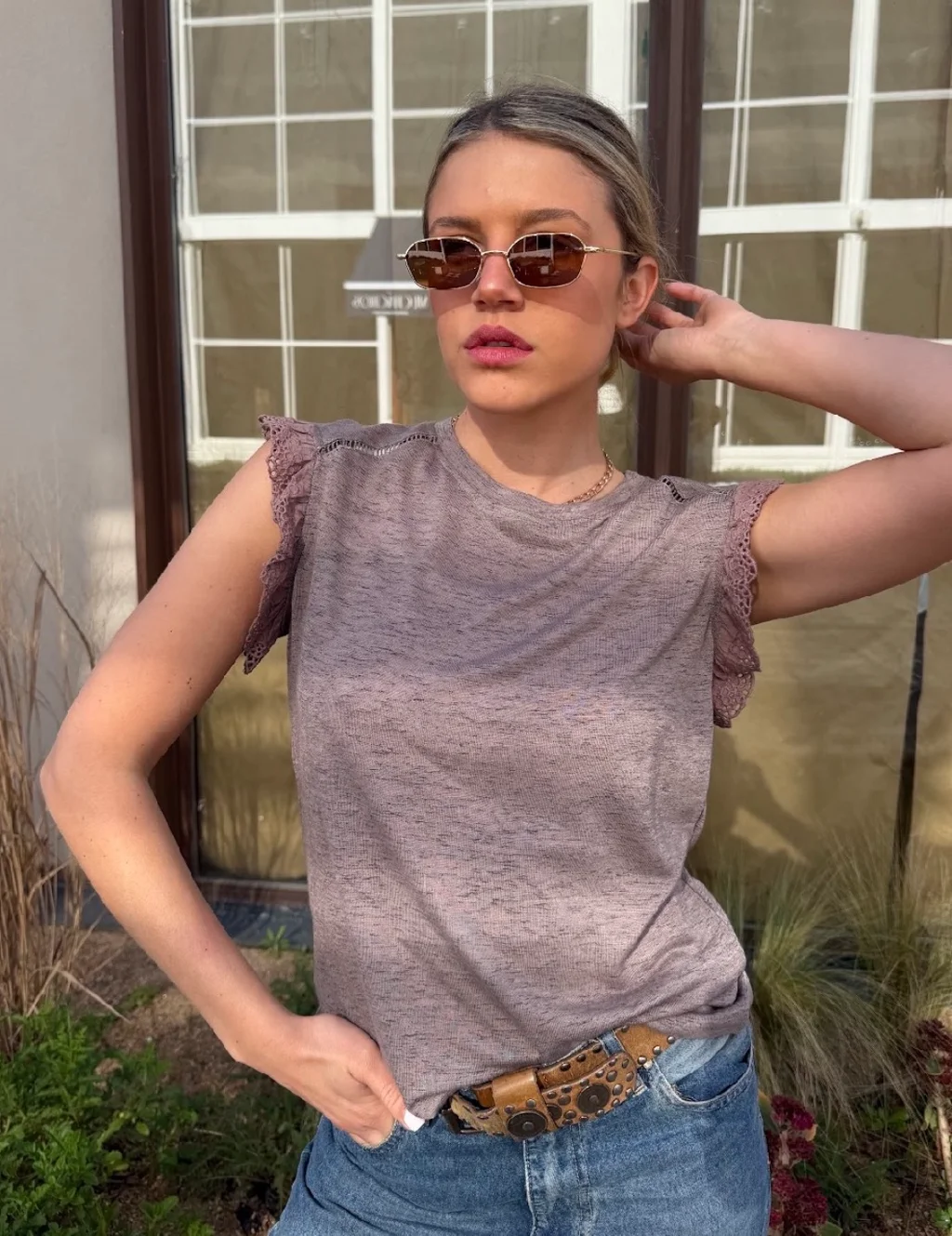 Remera RITA Hilo con Volado GU6267