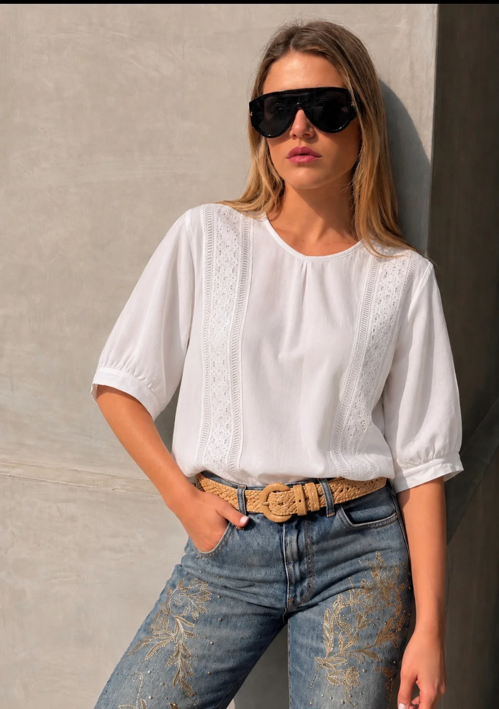 Blusa Amplia VASY Guardas Guipiur GU0330
