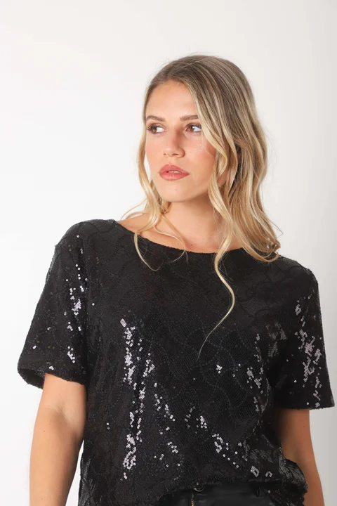 BLUSA DIAMONDS c/lentejuelas GU5196