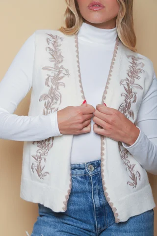 Chaleco VENECIA Tejido Bordado GUL823 - Vista 5