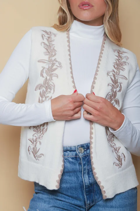 Chaleco VENECIA Tejido Bordado GUL823