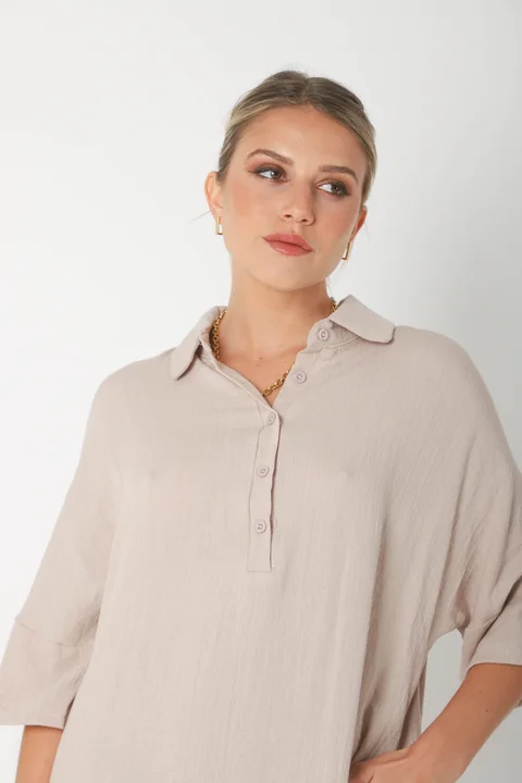 Vestido KAISER de Lino c/ Botones GU0333