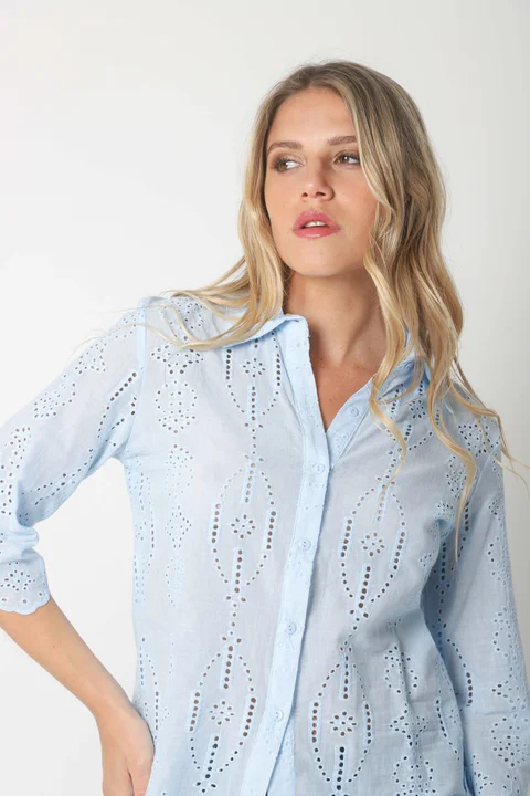 Camisa CARNAVAL Broderie Manga 3/4 GUK4009