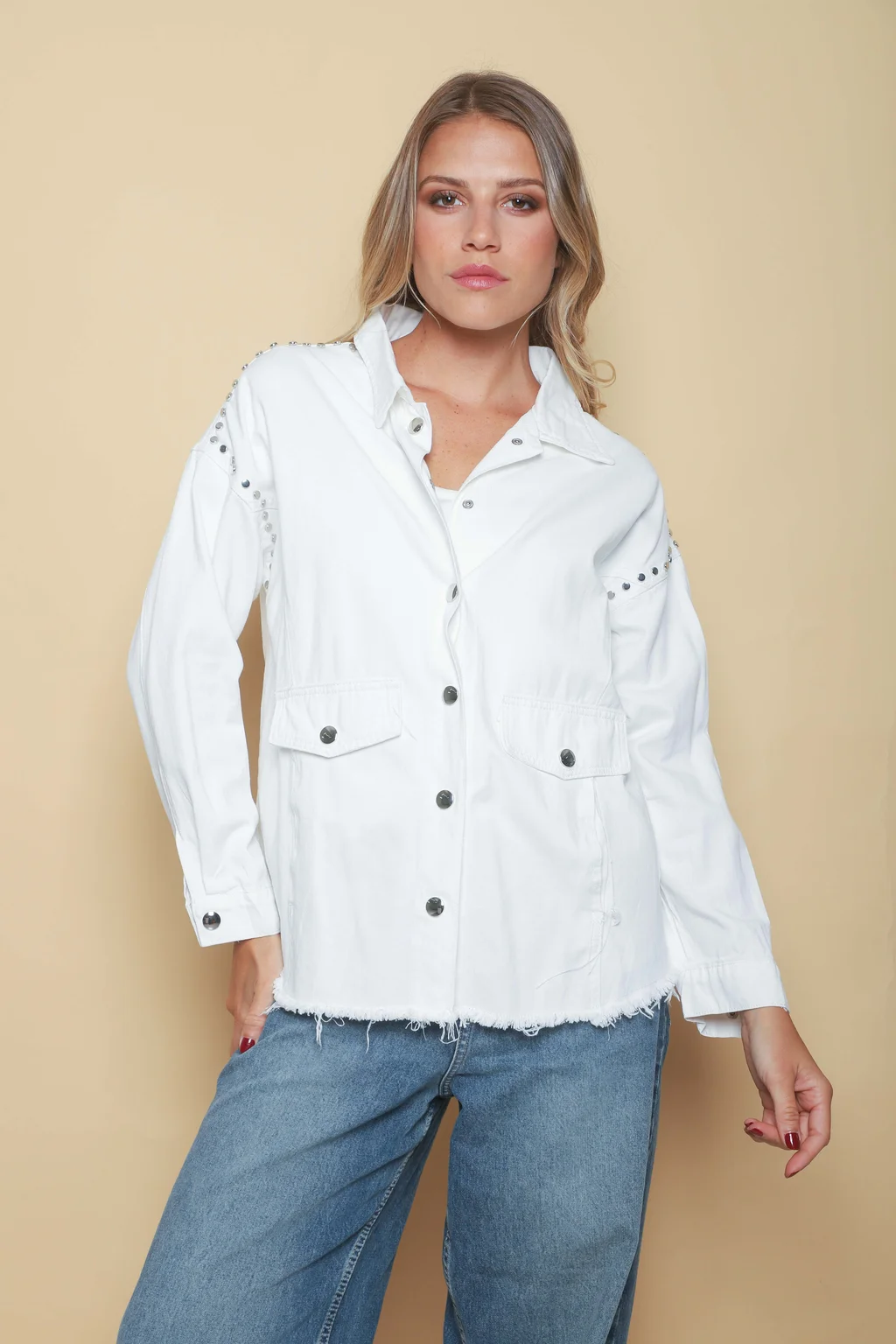 Camisaco RAPSODY gabardina c/tachas GUK70170