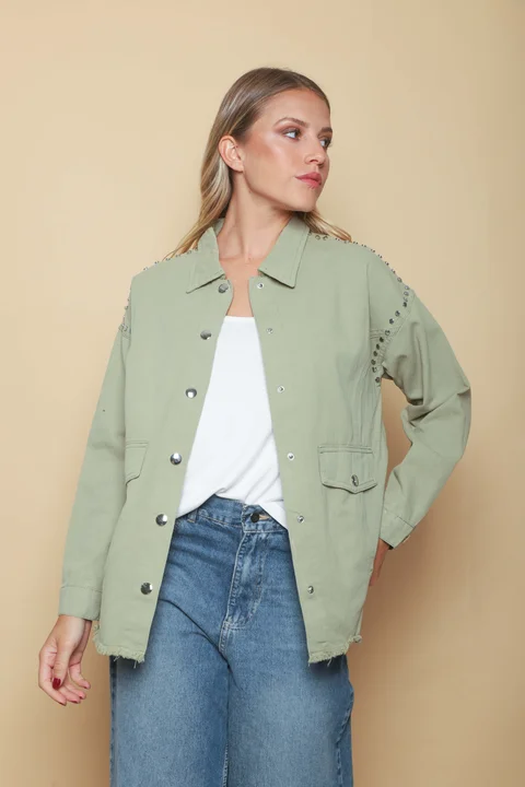 Camisaco RAPSODY gabardina c/tachas GUK70170