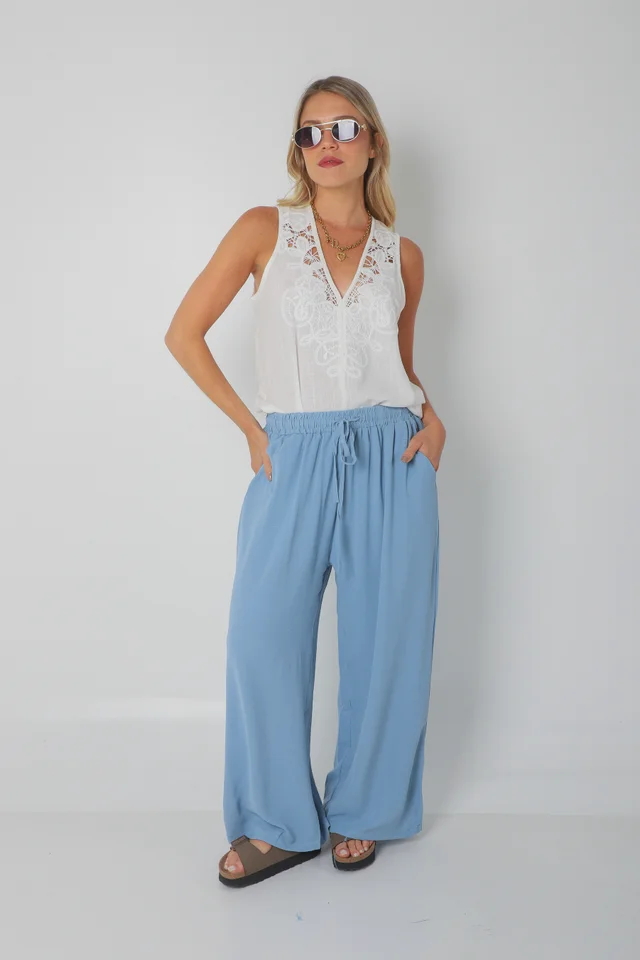 Pantalón OCEAN de CEY con Tiras y Bolsillos GU0331