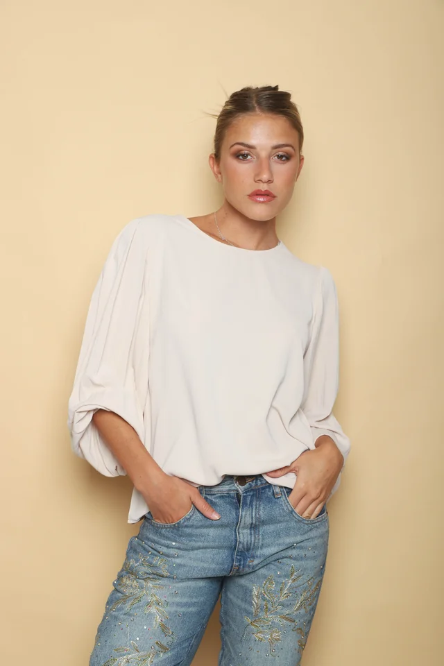 Camisola CHELSEA c/ Manga Larga Ancha Plizada GU0340