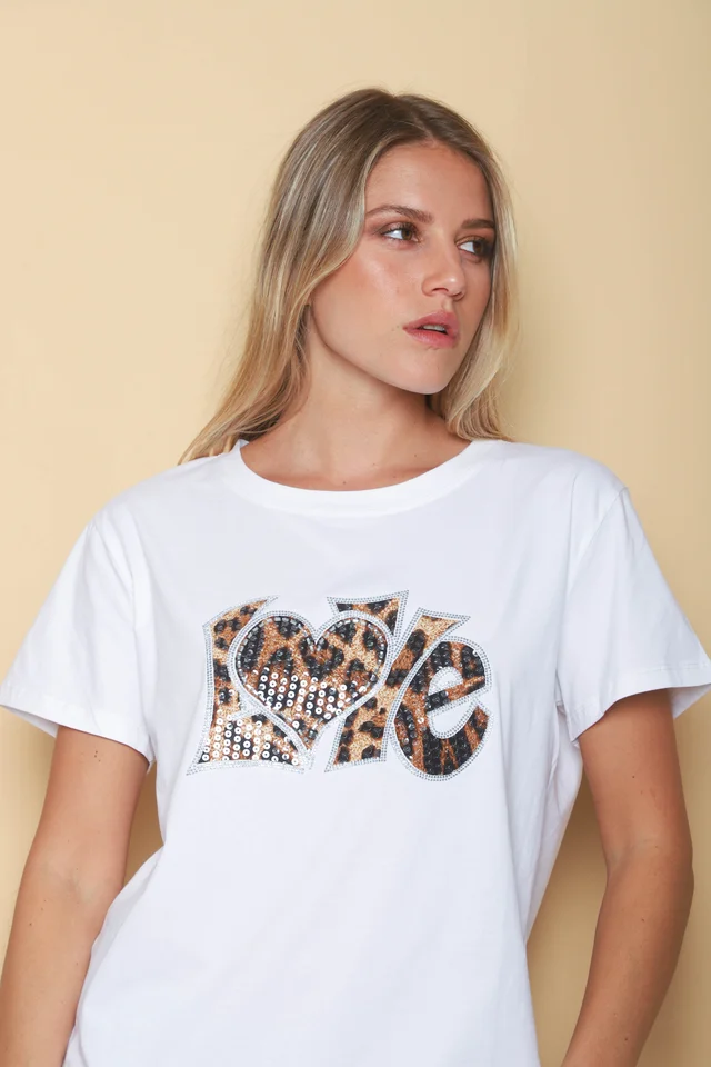 Remera Amplia LOVE PRINT GU87350