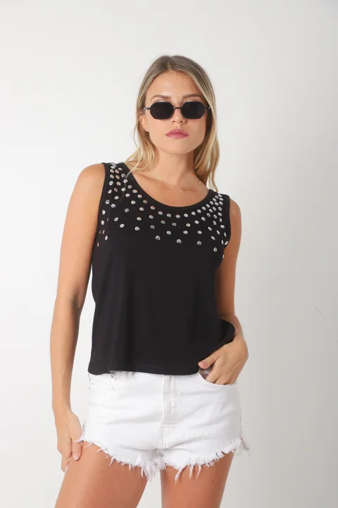 Musculosa Creppe FREURS c/ Tachas