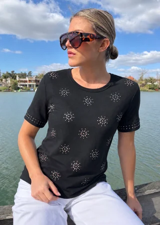 Remera LOTUS c/strass GUK70097 - Vista 5