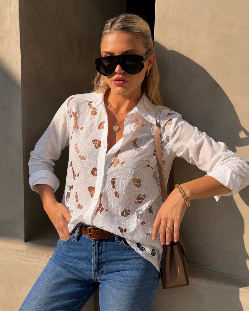 Camisa Margareth Broderie GUK4113