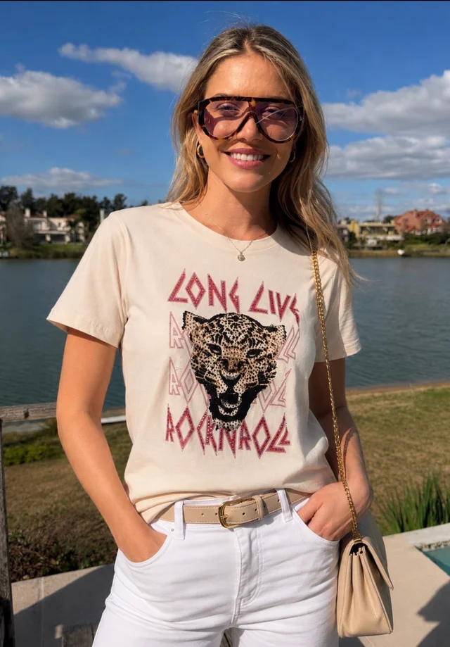 Remera Long Live Rock GU5109