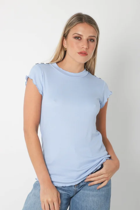 Remera MAKENA morley c/ Botones