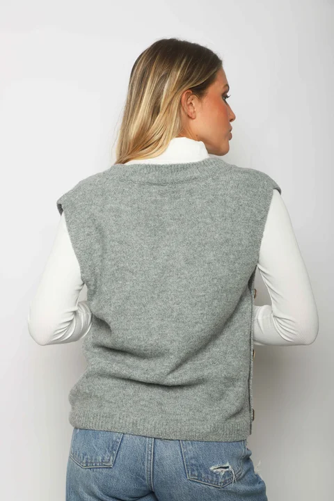 Chaleco FRANCE Cashmire Botones GU67602