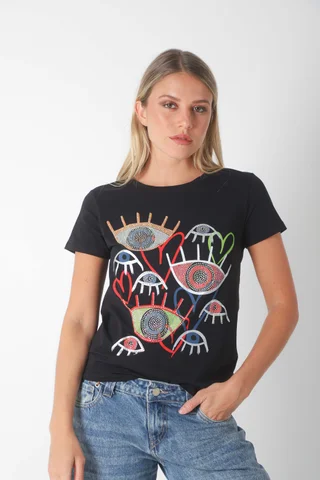 Remera ART C/ Piedras GU7484 - Vista 2