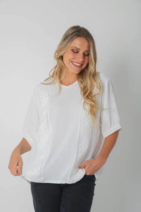 Blusa Amplia VASY Guardas Guipiur GU0330