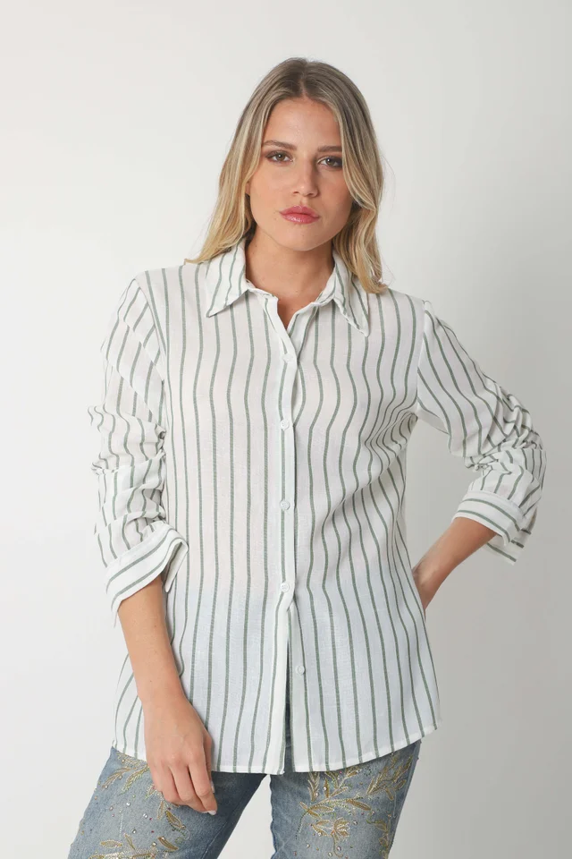 Camisa BELE Lino Rayada