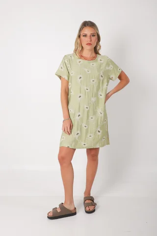  Vestido LOIRA lino c/bordado GUCH3013-1 - Vista 2