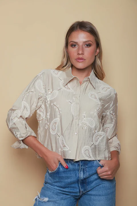 Camisa Bulgara Bordada GUK70133/33013