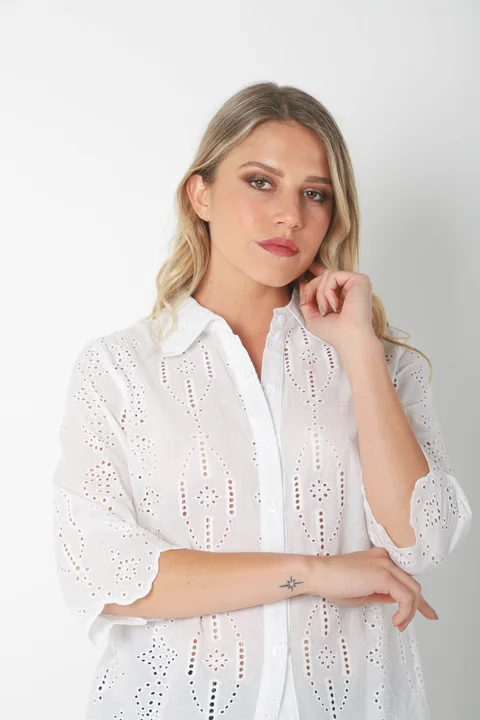 Camisa CARNAVAL Broderie Manga 3/4 GUK4009