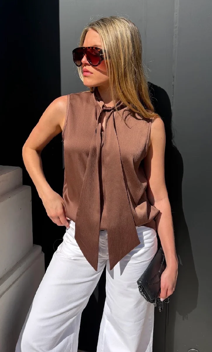 Musculosa Premium Bambula con Lazo GU6220