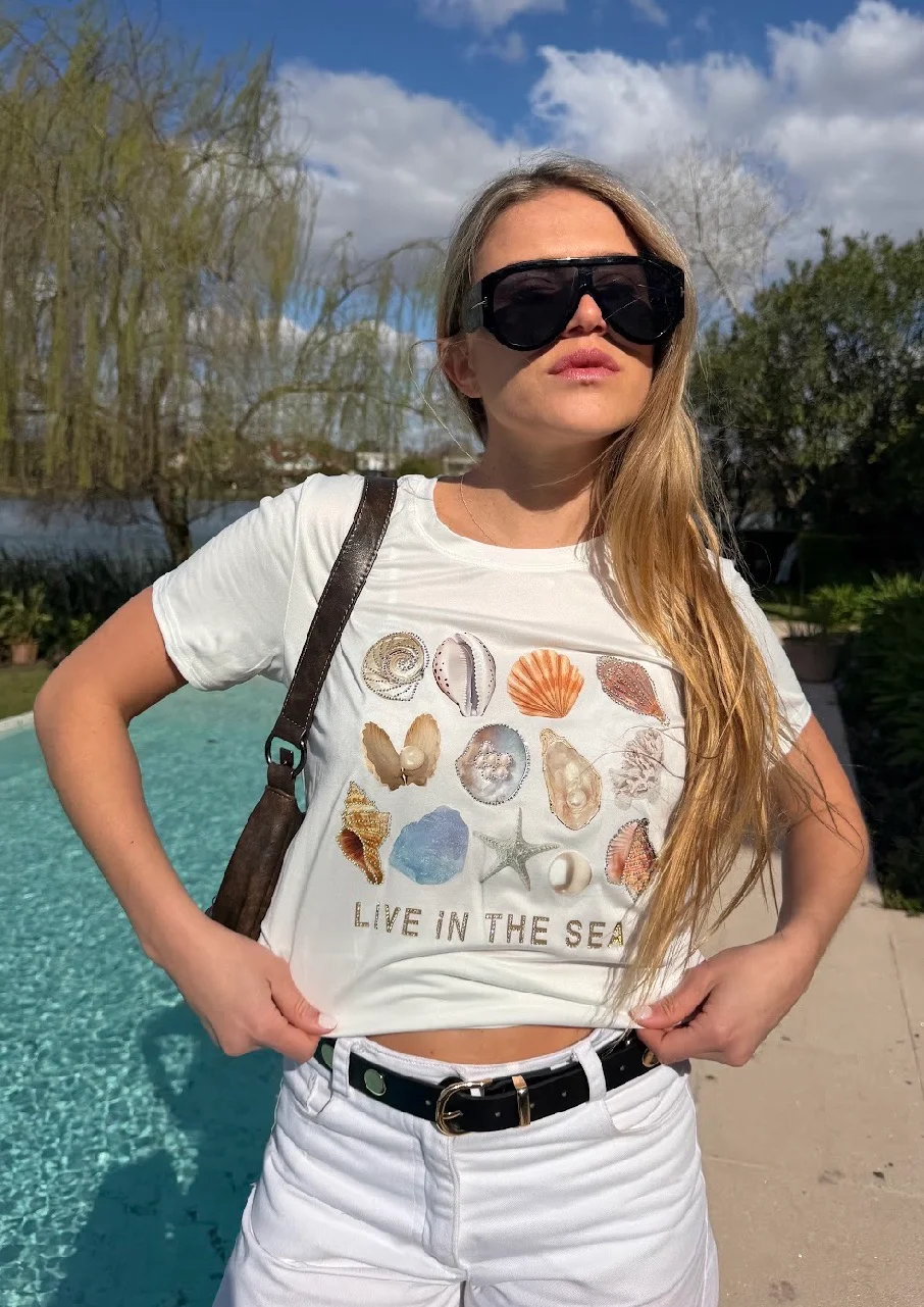 Remera LIVE IN THE SEA  GU336793