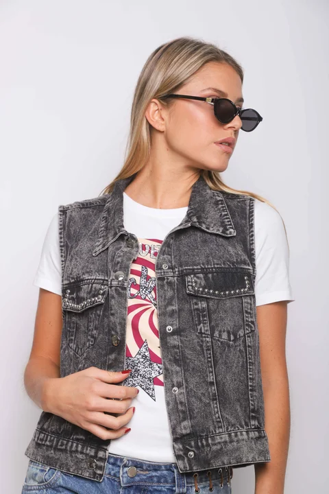 Chaleco Jean LIBI c/ Tachas GUK70102