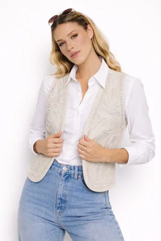 Chaleco BOHO Bordado GUK70206 - Vista 4