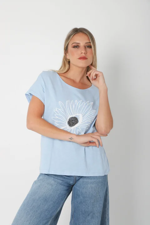 Blusa Suasi Lino c/ Piedras GU70104