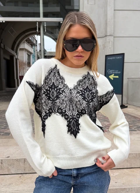 Sweater ZAMA Bremer C/ Encaje GUL667